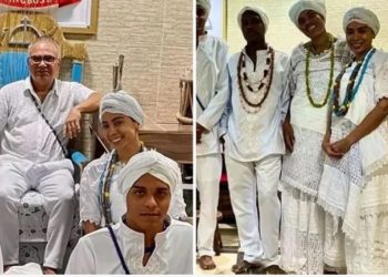 Anitta aparece em fotos raras durante visita a terreiro de candomblé no Rio