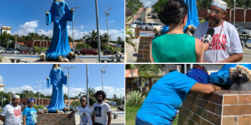 Imagem de Iemanjá é depredada na Praia do Olho D´Água em São Luís (MA)