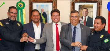 Flávio Dino cumpre agenda no Maranhão com senador Weverton e governador Felipe Camarão