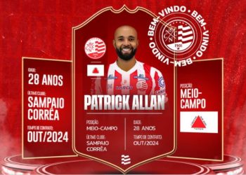 Ex-Sampaio Corrêa Patrick Allan é contratado para nova temporada do Náutico de Pernambuco