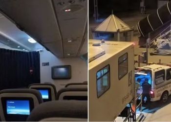 Passageiro morre durante voo após sangue ‘jorrar’ pelo nariz e pela boca