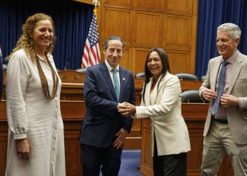 Brasileiros encontram deputado que investigou Trump e discutem frente global pela democracia