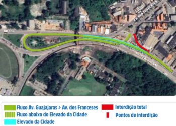 SMTT altera trânsito na avenida Guajajaras na região do Elevado da Cidade a partir desta quinta