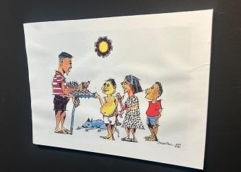 Exposição Dois em UM mortas universo dos pregoeiros e reeleitura de desenhos históricos