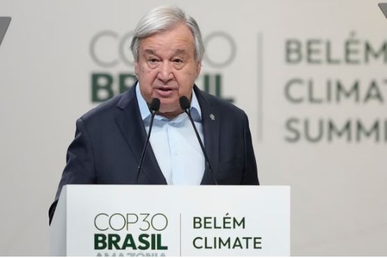 O chefe da ONU afirma na cúpula da COP30 que não atingir a meta climática de 1,5°C é uma falha moral