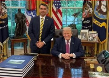 Donald Trump e Flávio Bolsonaro